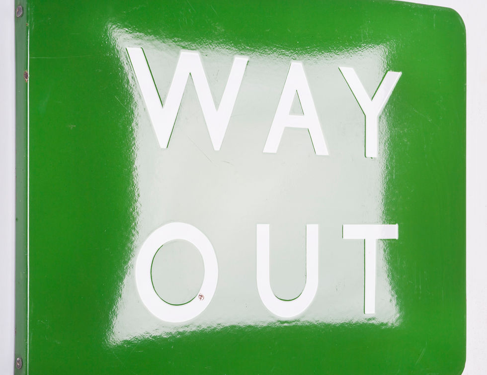 Thumbnail: VERY CLEAN BRITISH RAILWAYS 'WAY OUT' ENAMEL SIGN