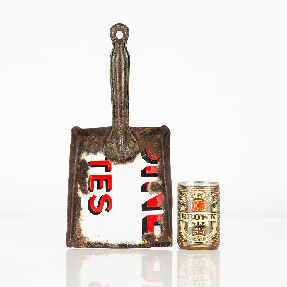 Thumbnail: WILLS'S WOODBINE CIGARETTES ENAMEL SIGN MADE INTO A COAL SHOVEL