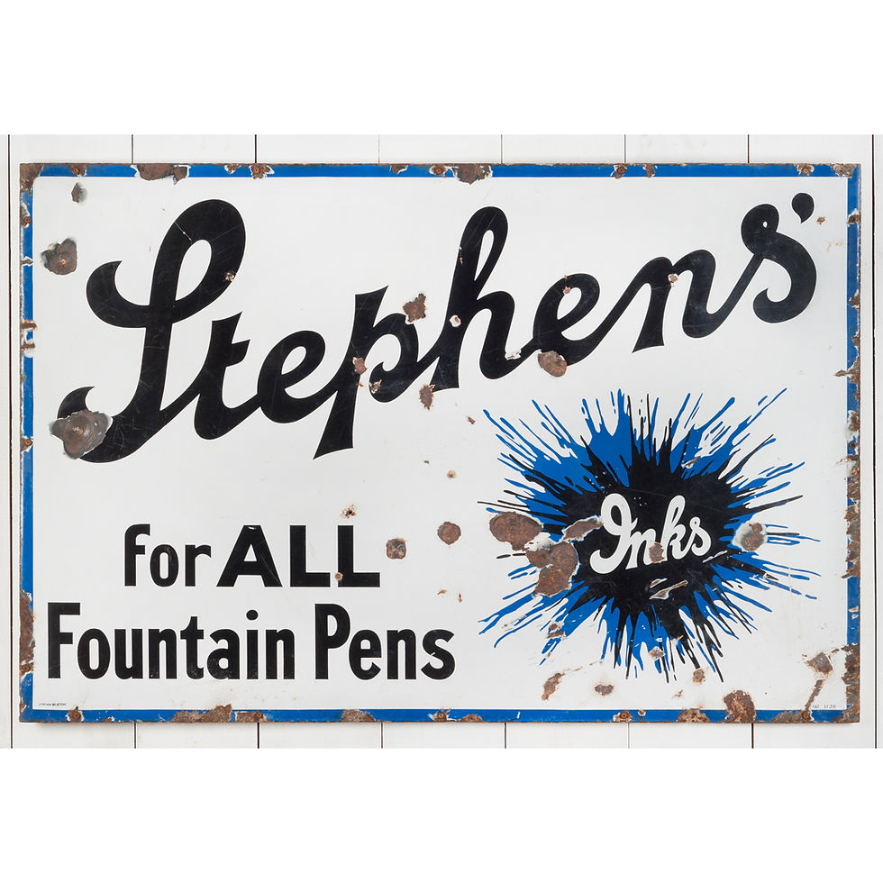 LARGE STEPHENS' INKS ENAMEL SIGN
