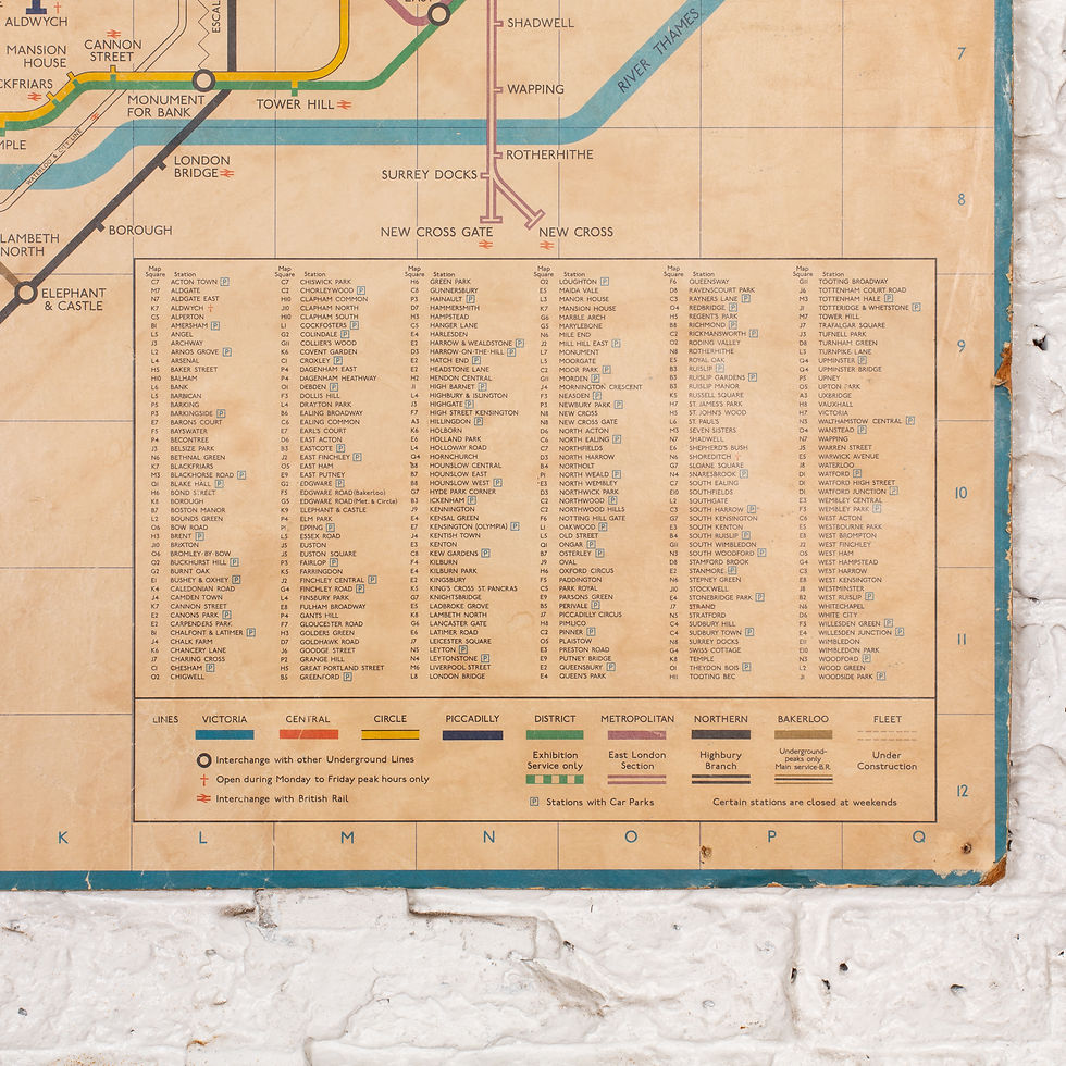 Thumbnail: ORIGINAL LONDON UNDERGROUND TUBE MAP POSTER