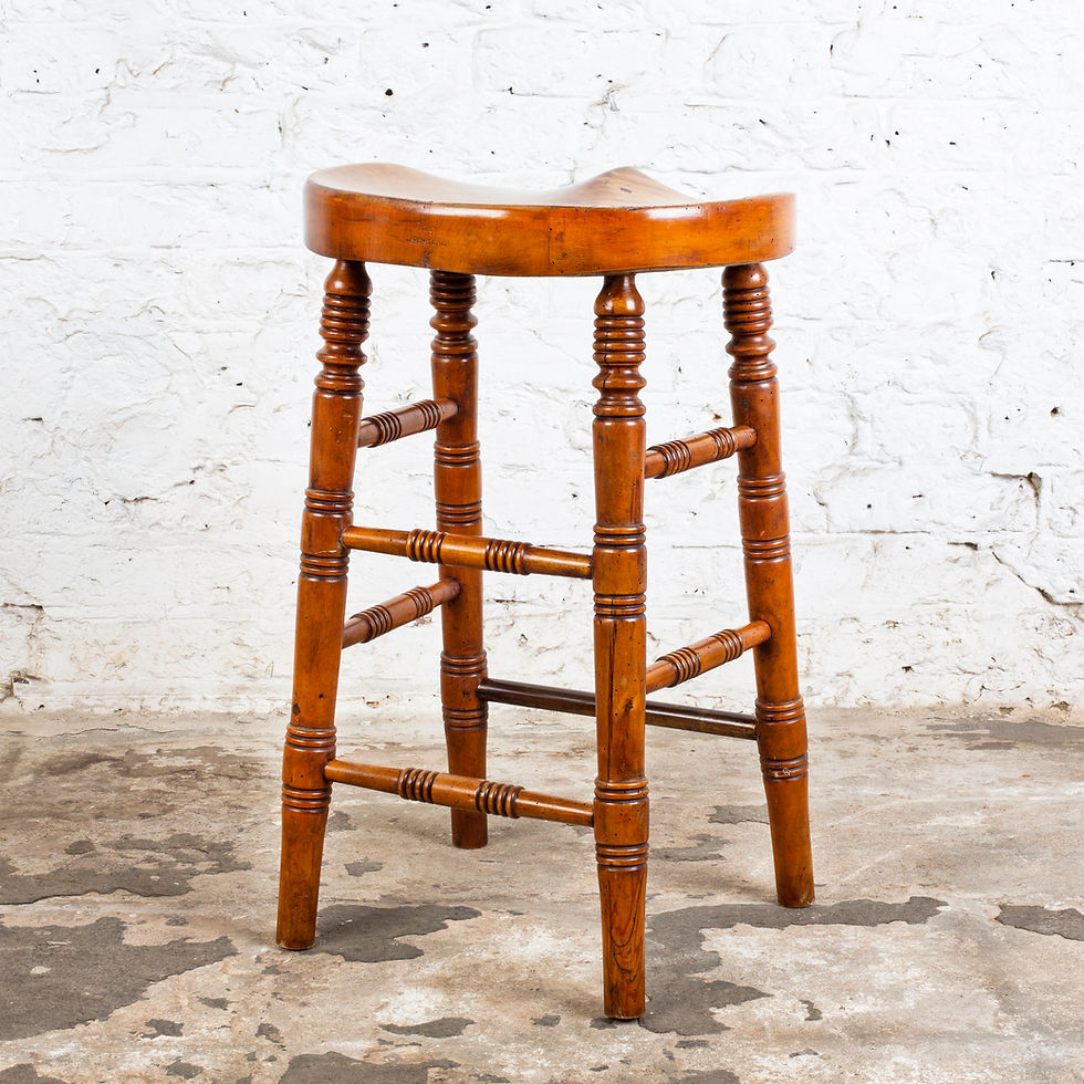 Thumbnail: SHAPELY ANTIQUE GWR (GREAT WESTERN RAILWAY) HIGH STOOL
