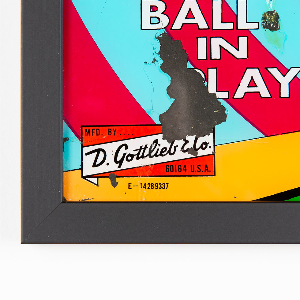 Thumbnail: FRAMED GOTTLIEB 'GRAND SLAM' PINBALL PANEL