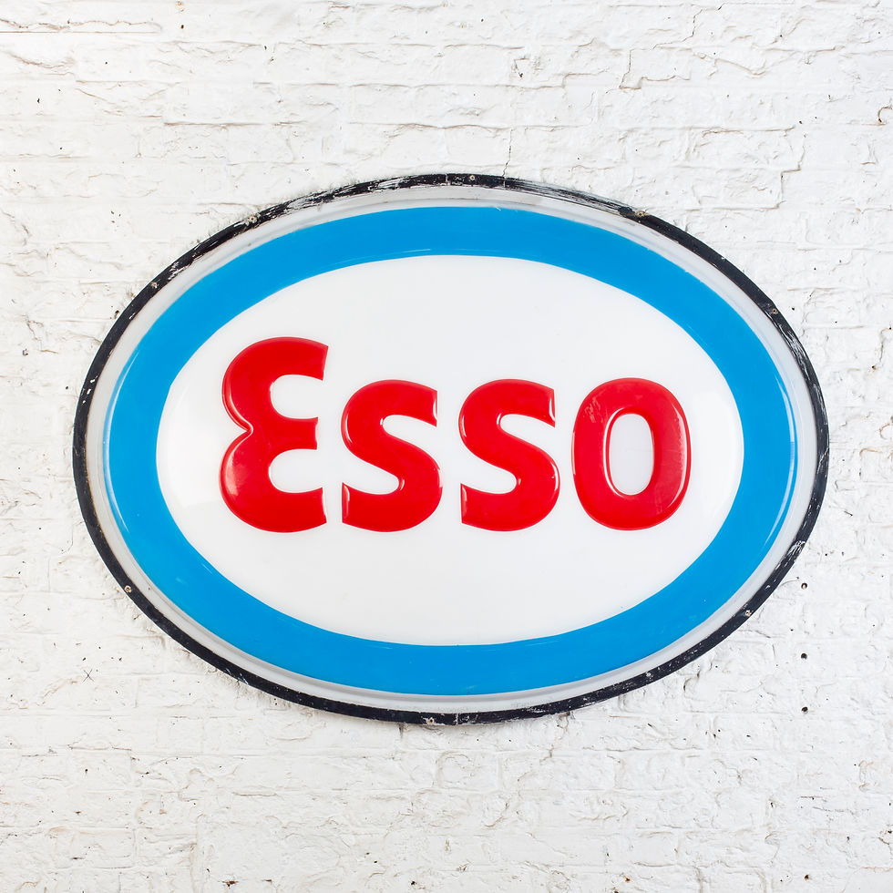 Thumbnail: A FANTASTIC, LARGE ESSO PETROL FORECOURT SIGN