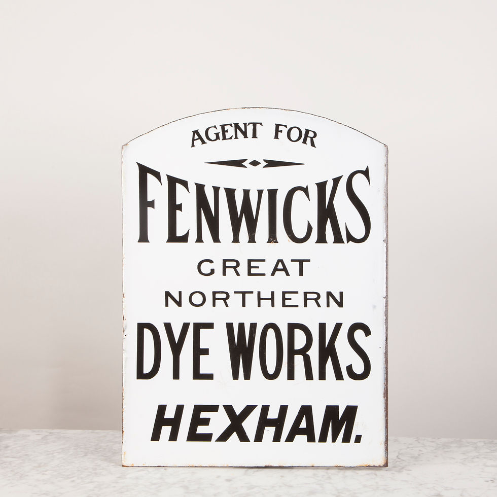 Thumbnail: FENWICKS GREAT NORTHERN DYE WORKS ENAMEL SIGN