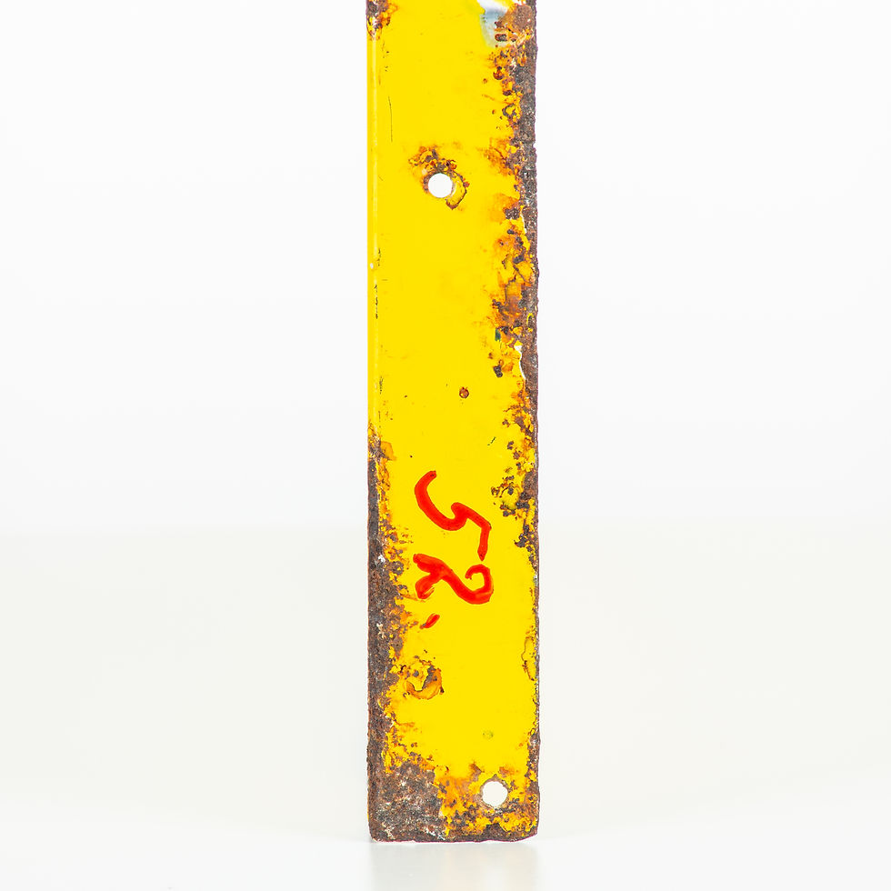 Thumbnail: VERY CLEAN, EARLY PRATTS ENAMEL FLANGE SIGN