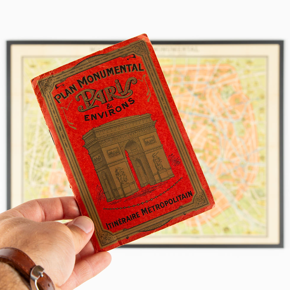 Thumbnail: NOUVEAU PARIS MONUMENTAL - FRAMED EARLY 20TH CENTURY MAP OF PARIS