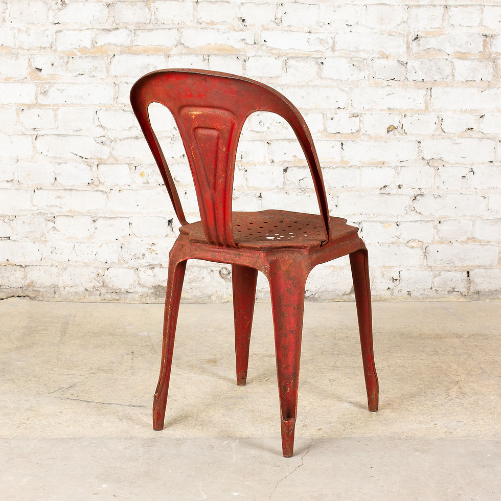 Thumbnail: RED VINTAGE FRENCH TOLIX CAFE CHAIR