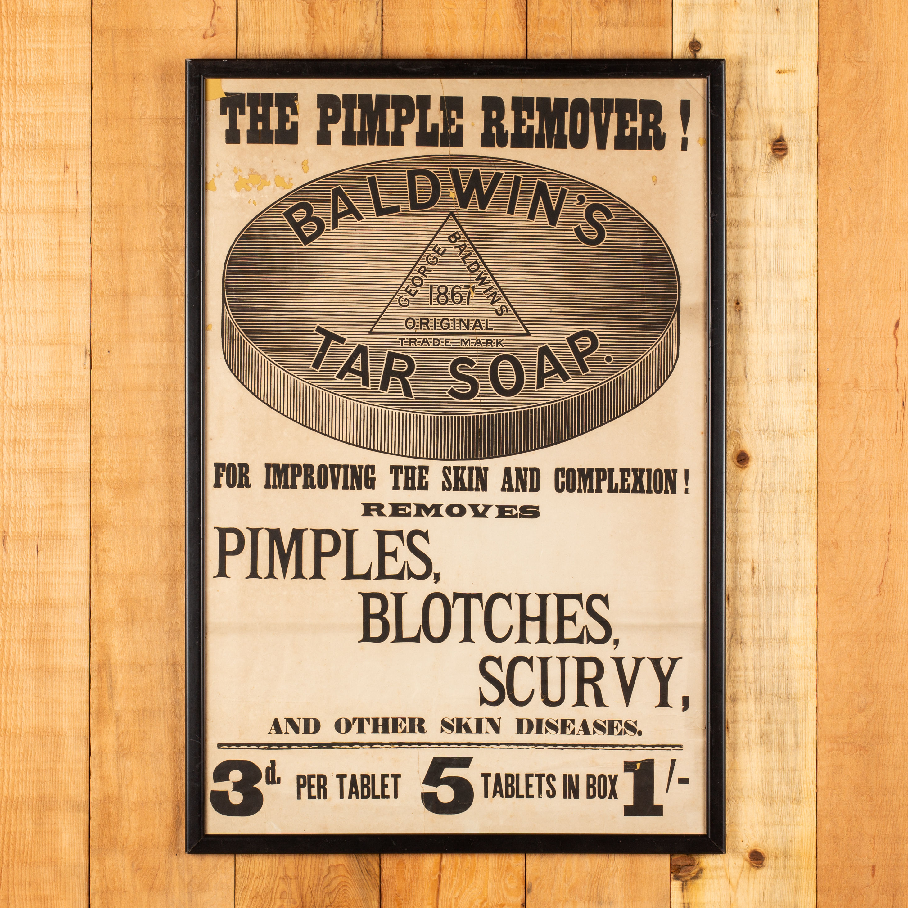 "THE PIMPLE REMOVER!"- VICTORIAN ADVERTISING POSTER