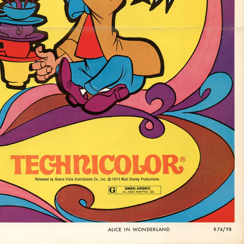 Thumbnail: ALICE IN WONDERLAND - ORIGINAL WALT DISNEY FILM POSTER