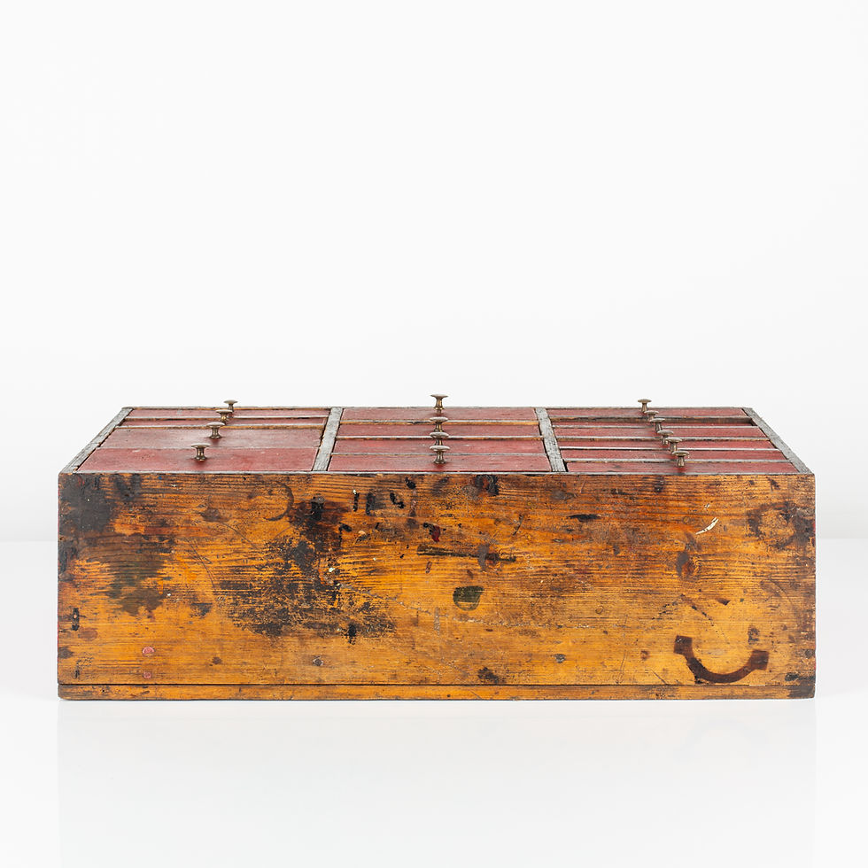Thumbnail: FANTASTIC BANK OF WATCHMAKER'S DRAWERS