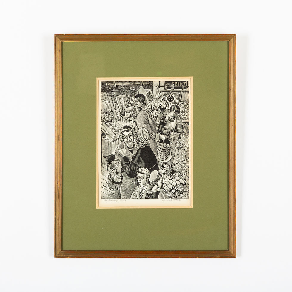 Thumbnail: THE GREENGROCER'S, ORIGINAL PRINT BY JAMES BOSTOCK
