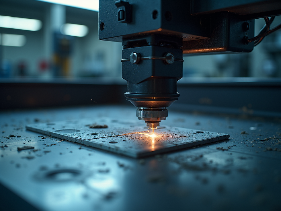 A-professional-technical-shot-of-a-laser-marking-machine-engraving-a-metal-part-in-a-clean
