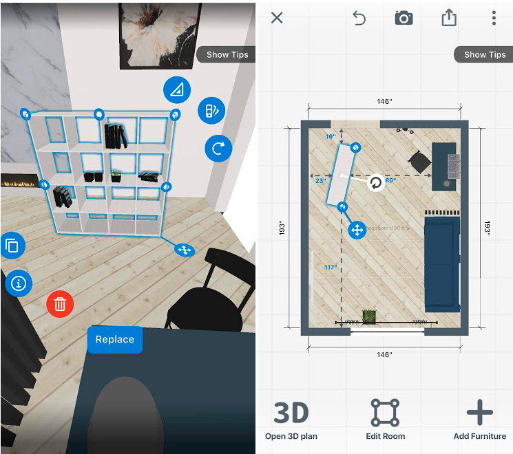 Furniture rotation | Room Planner