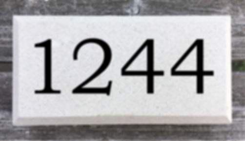 Beveled Edge 12 x 6 x 2 3/4 Bookman Font