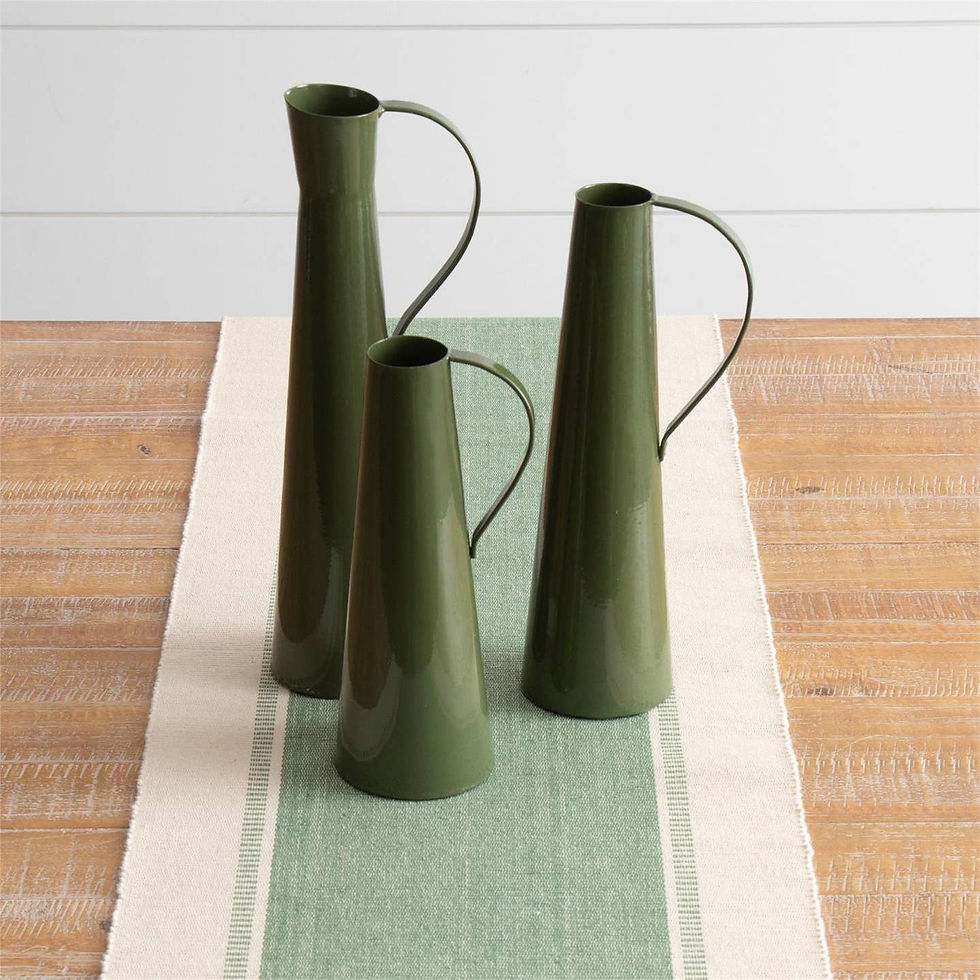 Metal Pitcher, Green ~ Medium