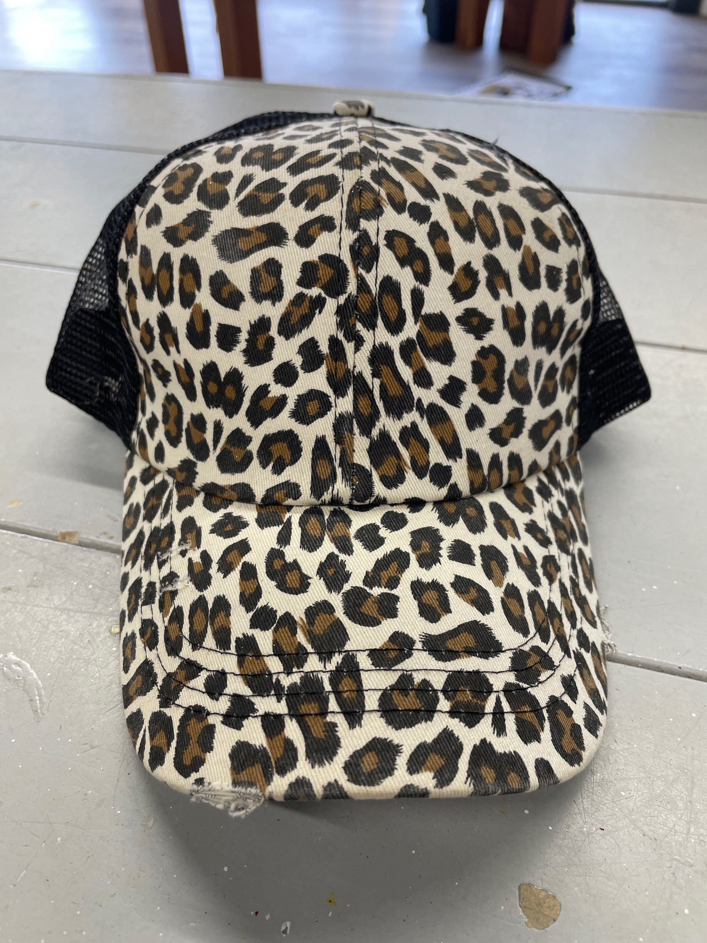 Leopard Mesh Baseball Hat