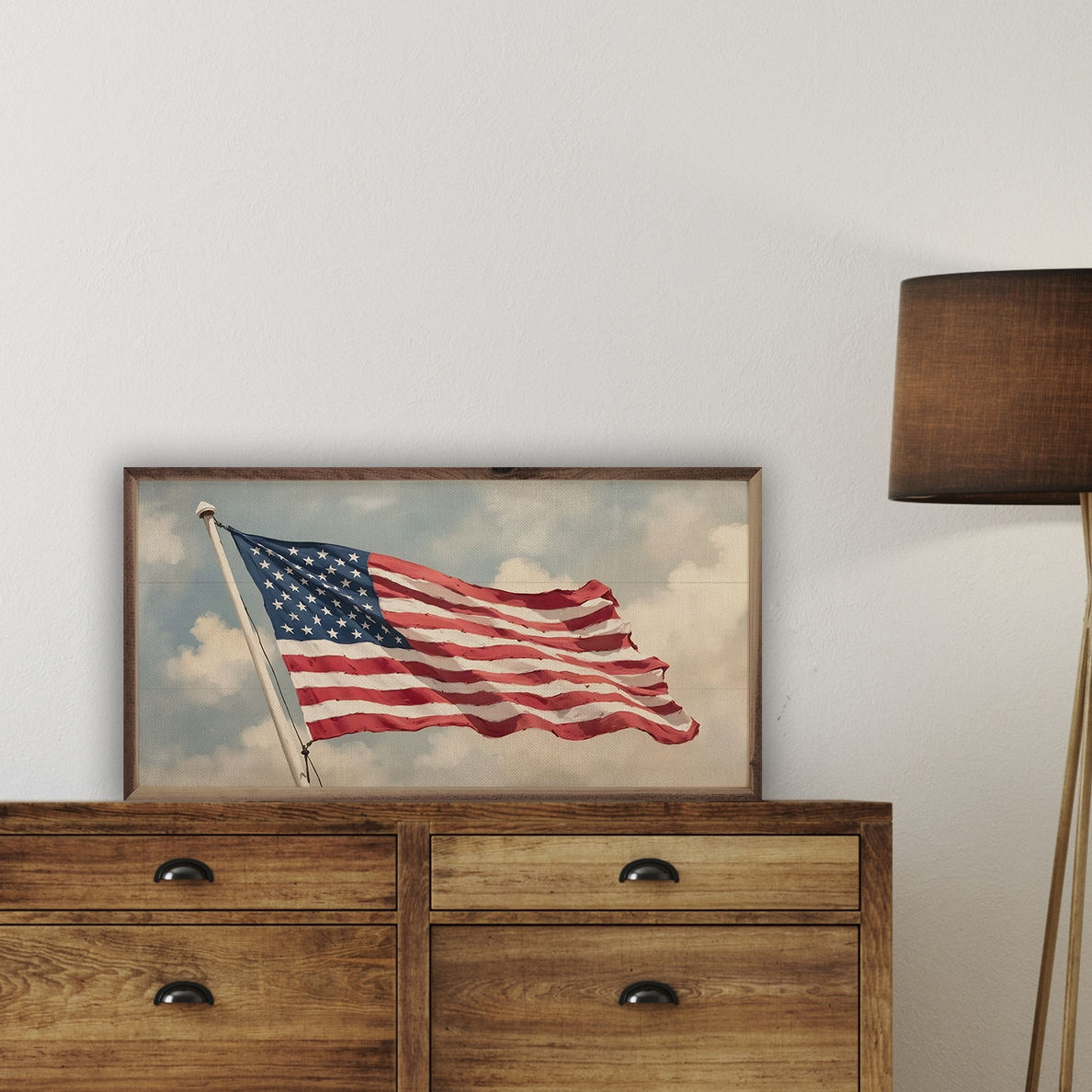 FLAG WAVING IN THE SKY