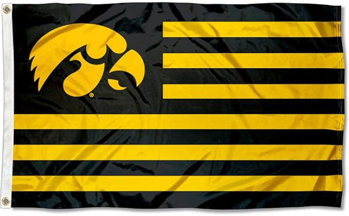 Iowa Hawkeyes Stars & Stripes Nation Flag
