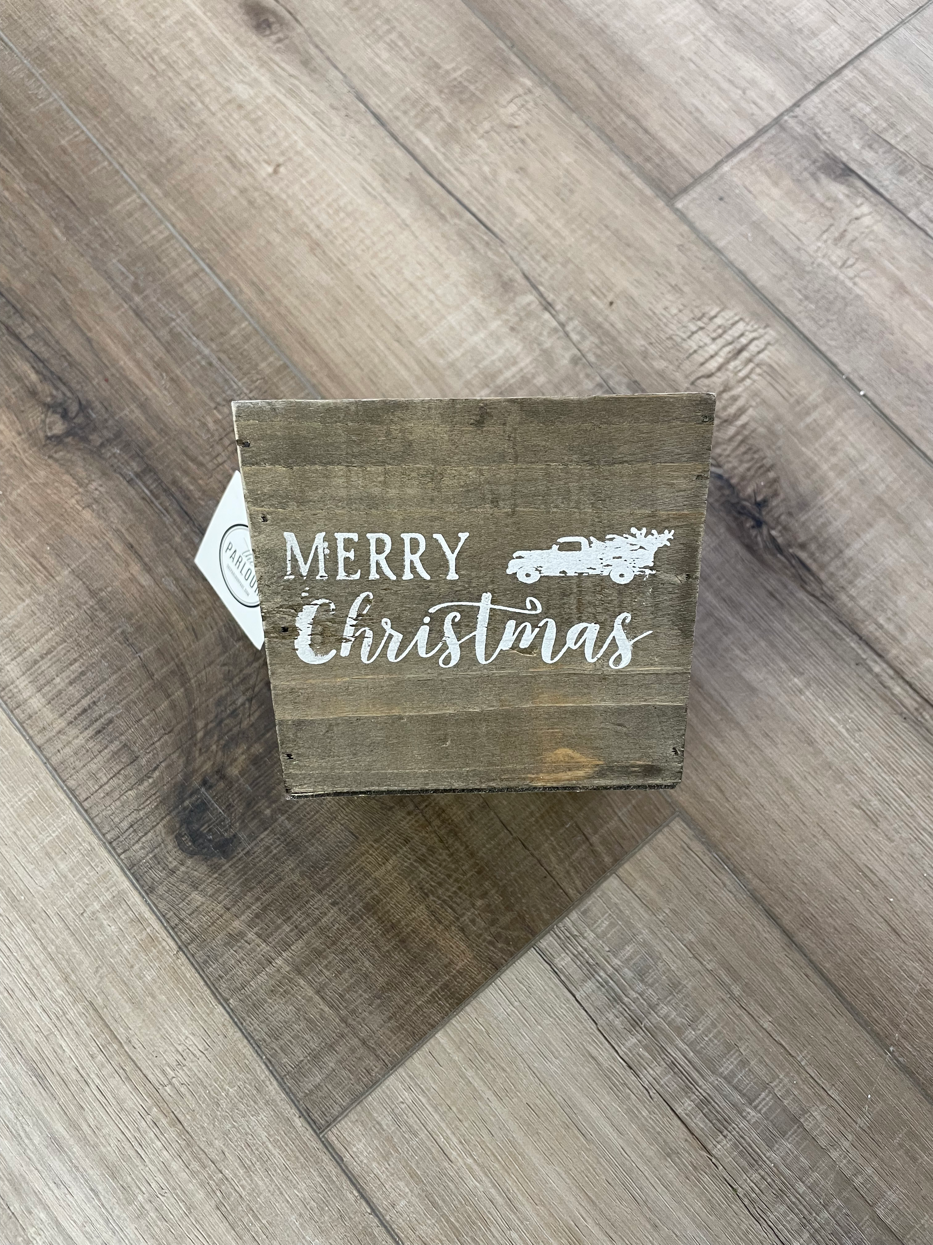 Wooden Merry Christmas w/Truck Box