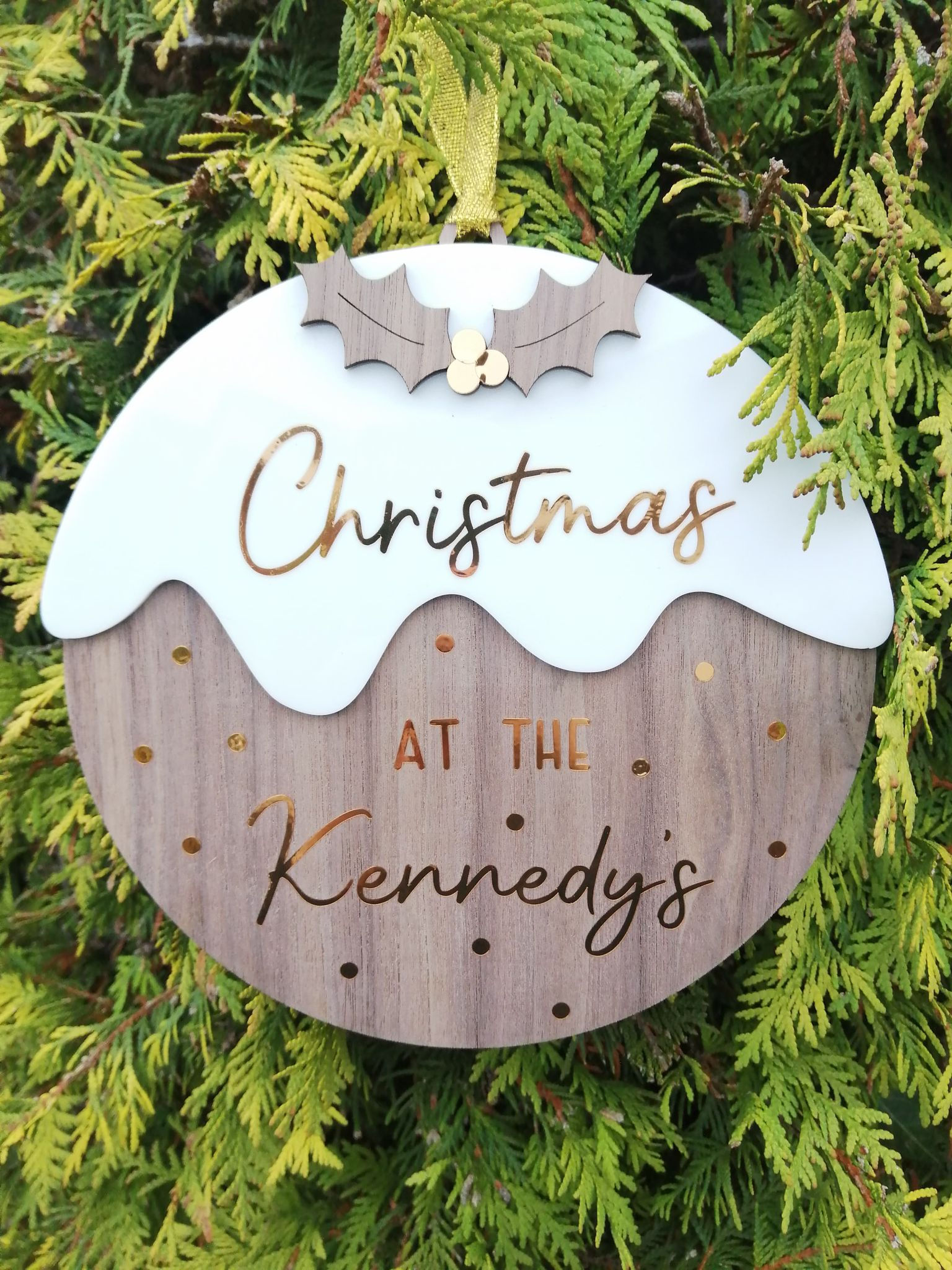 ✨Personalised Family Christmas Pudding at The... Decoration 21cm