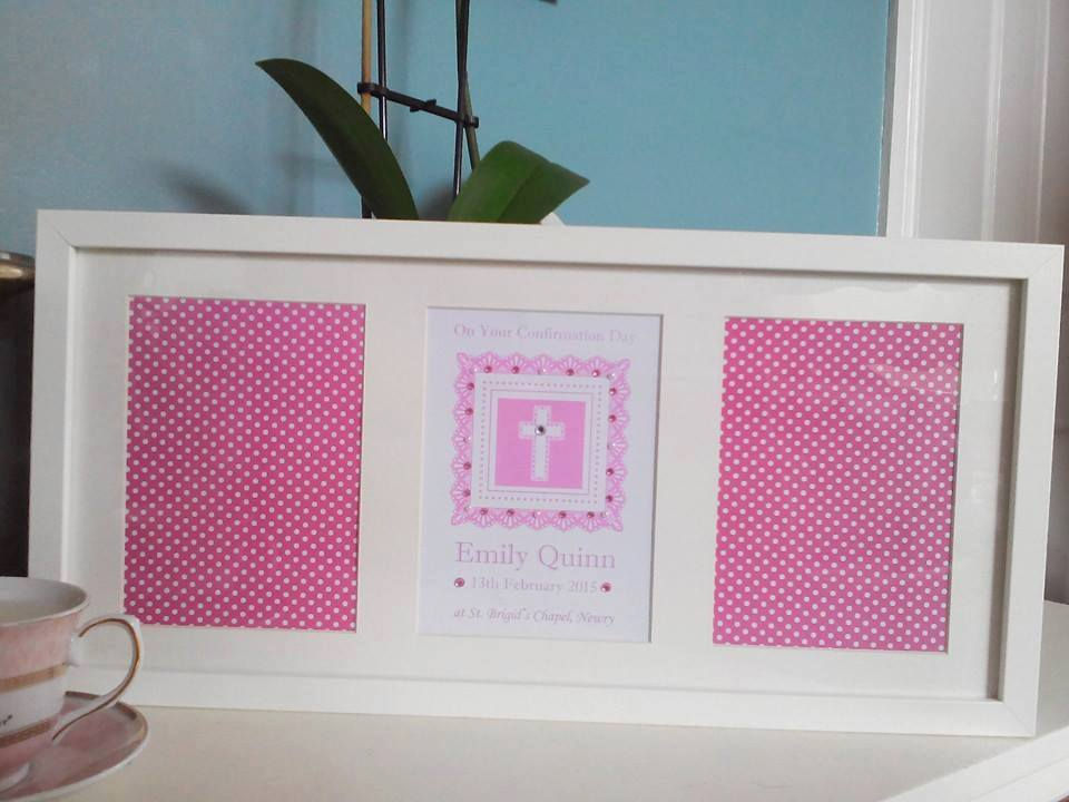 Girl Personalised Holy Communion/Confirmation Triple Gift Frame