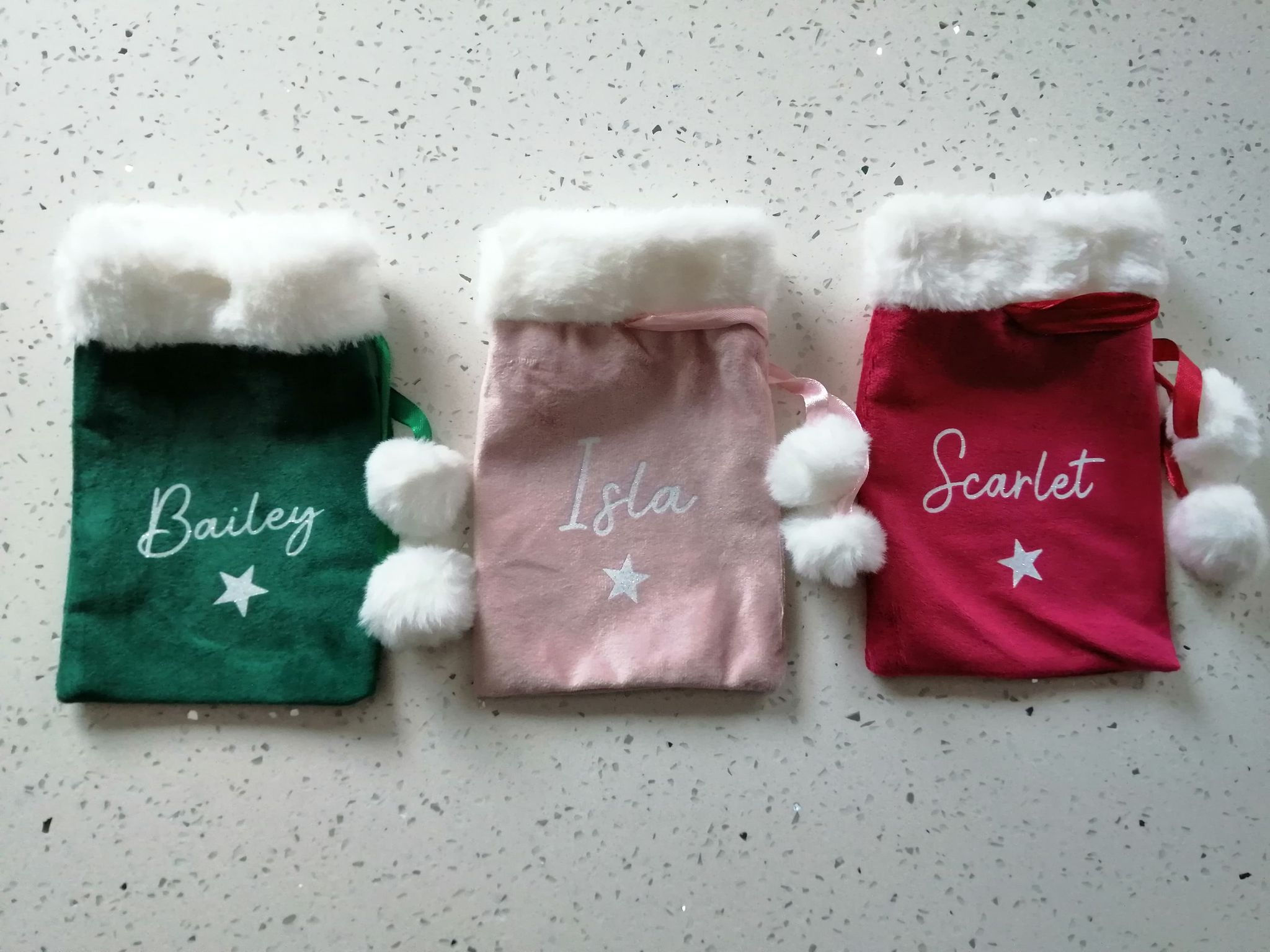 Personalised Mini Christmas Sack Velvet Bag