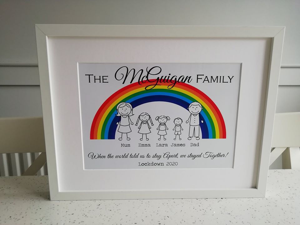 PRINT ONLY - Rainbow Lockdown 2020 A4 Family