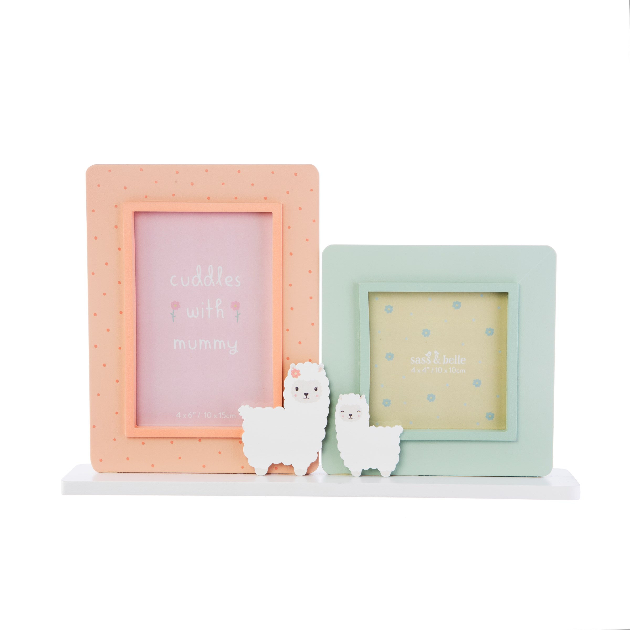 Cute Llama Double Photo Frame