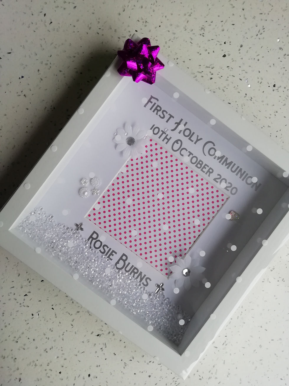 Thumbnail: Personalised GIRL Holy Communion/Confirmation Box Gift Frame