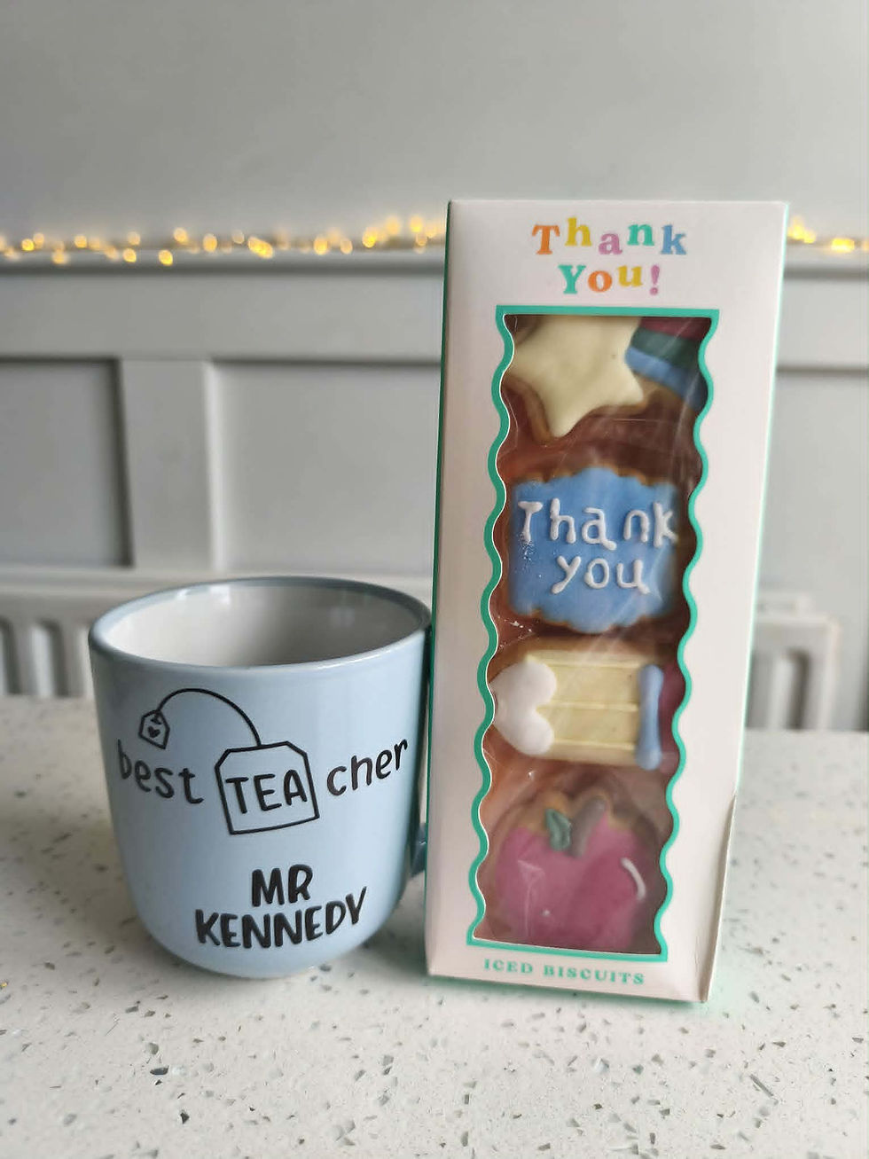 Thumbnail: Personalised TEACHER Mug + Biscuit Set Best TEA-cher Water Coffee