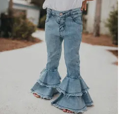 Oopsie Daisy Ruffle Jeans Size 8 | Ranchy Design