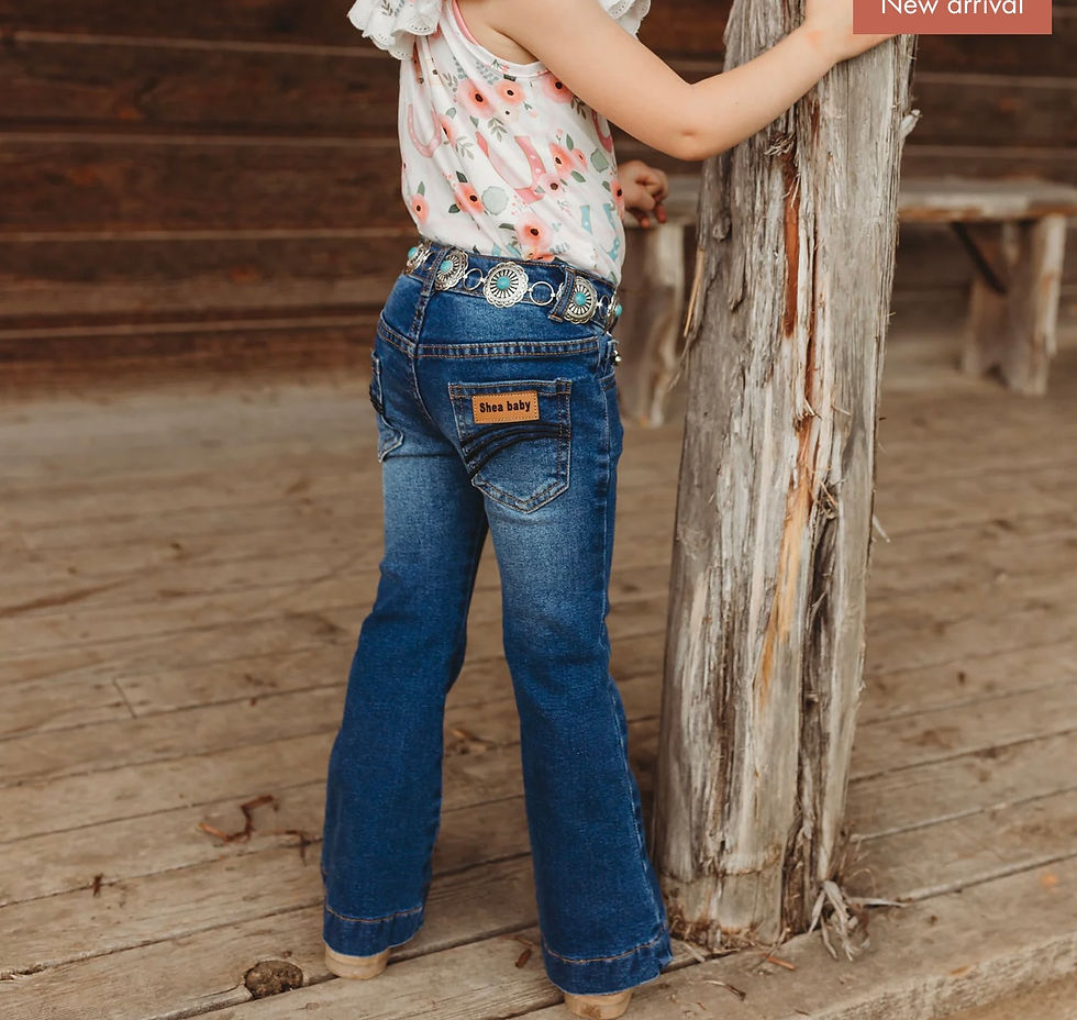 Thumbnail: Girls Trouser Jean 6-12 Mo