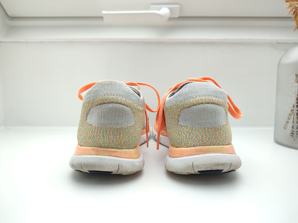 Miniaturbild: Nike Free 4.0 Flyknit Grey Orange Womens