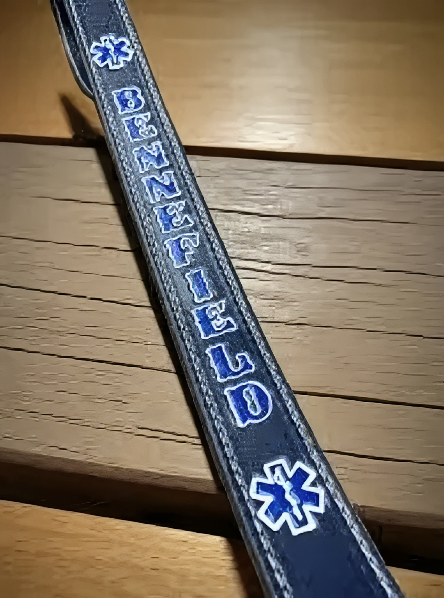 Leather Radio strap set, custom, Ems, gift, accessories, firefighter