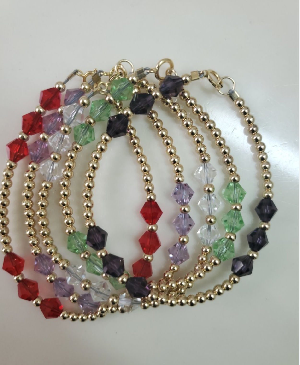 Adult/teen (13+) beaded Bracelets w/ crystals