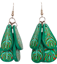 handmade polymer clay turquoise earrings