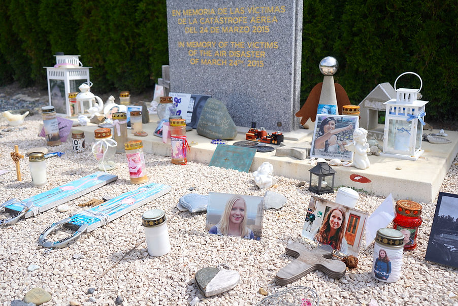Monument for victims of the Germanwings plane crash, France (Seamus Kearney Media)
