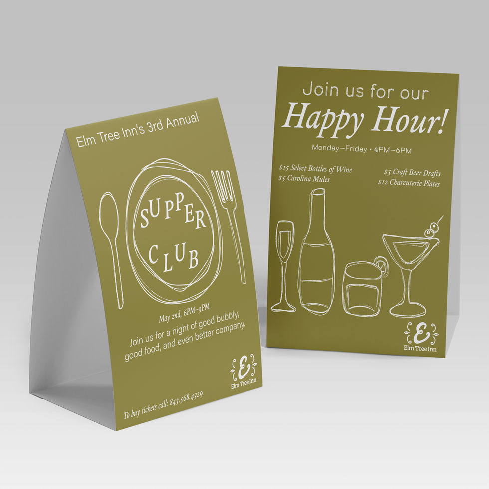 Table Tent Mock Ups