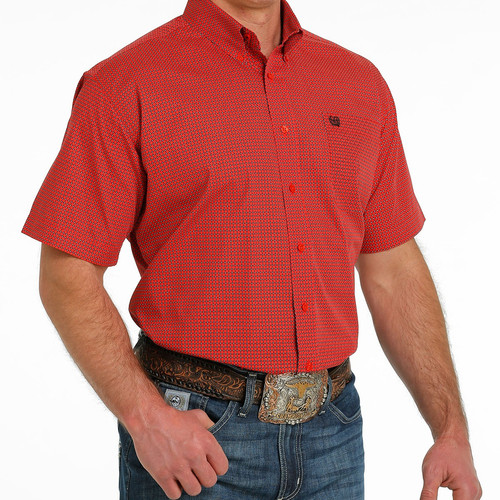 CINCH RED S/S SHIRT MTW1111427 colesgeneralstore