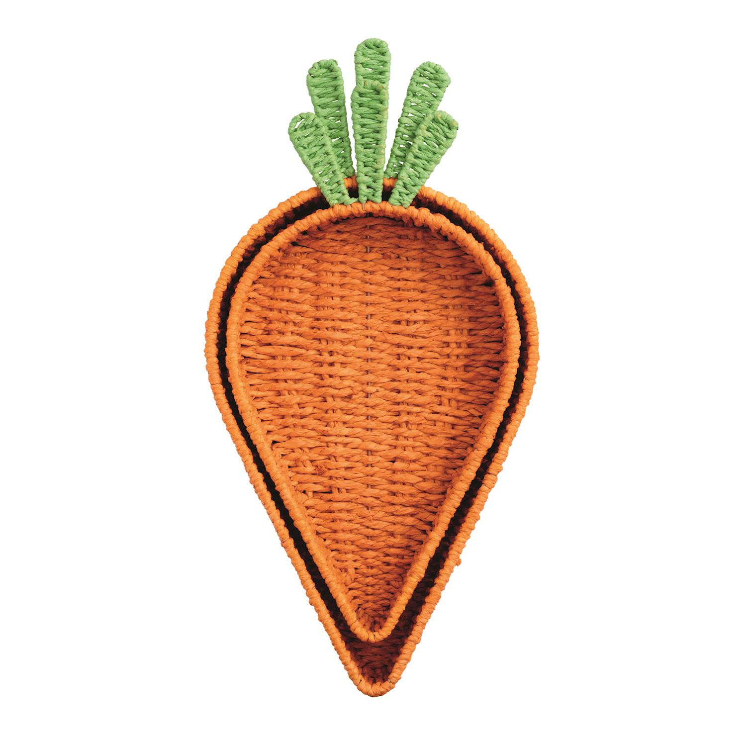 MUD PIE Woven Carrot Tray Set 42100125
