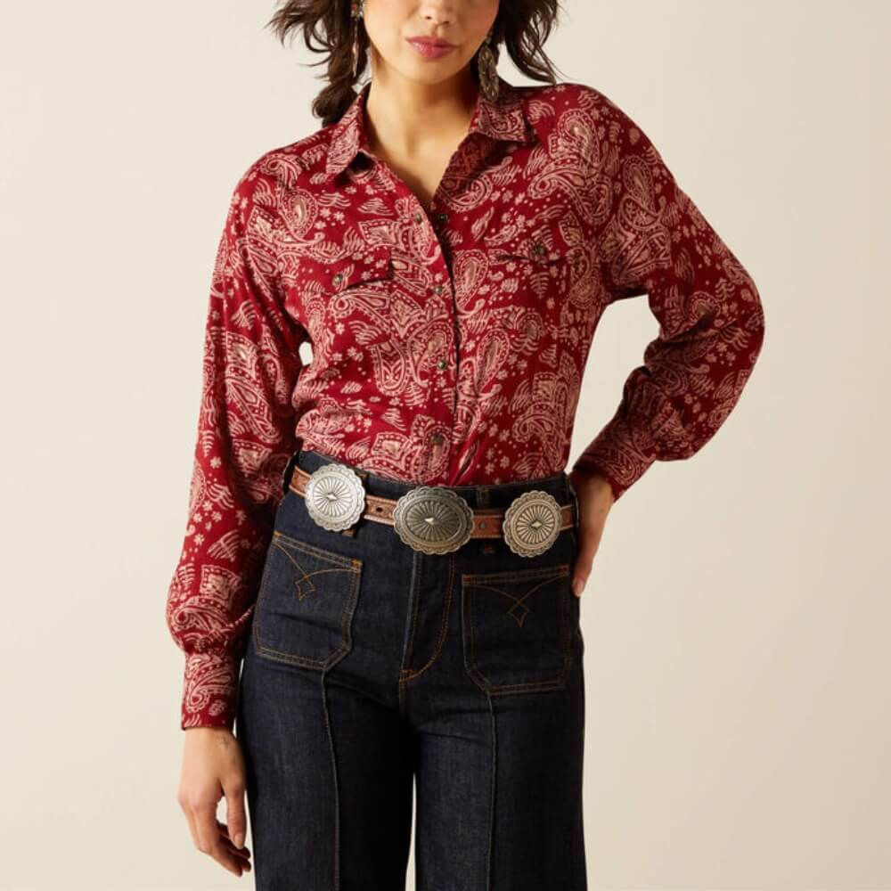 Ariat Womens Imprints Shirt Antique Paisley - 10062809
