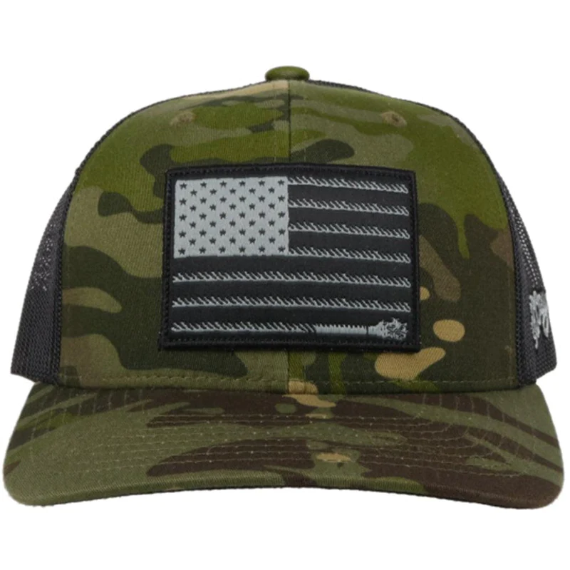 HOOEY CAMO LIBERTY ROPER HAT 2110T-GRBK