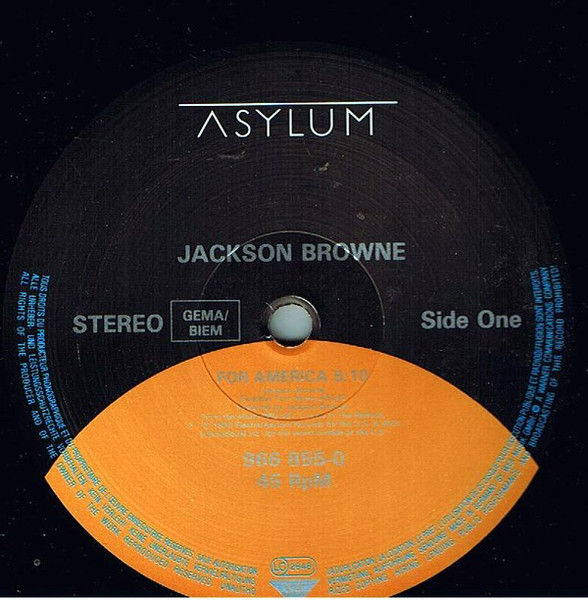 Thumbnail: Jackson Browne - For America (12-inch maxi-single)