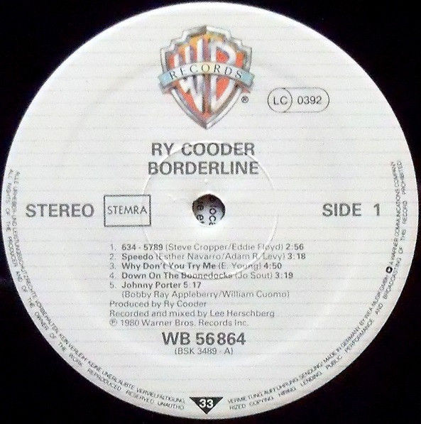 Thumbnail: Ry Cooder - Borderline (LP)