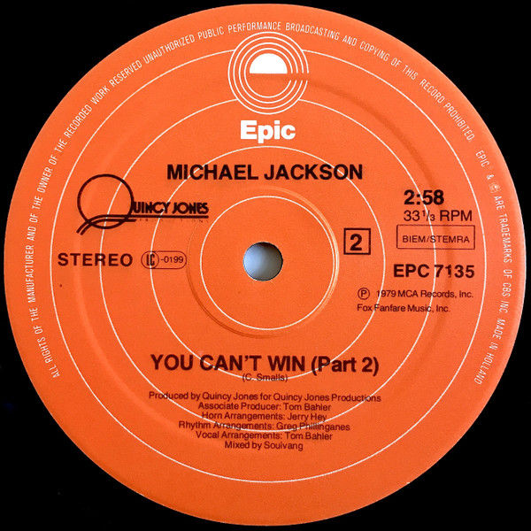 Thumbnail: Michael Jackson - You Can't Win Part 1&2 (12-inch maxi-single)