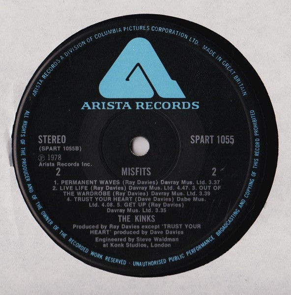 Thumbnail: Kinks, The - Misfits (LP)