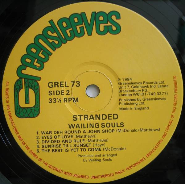 Thumbnail: Wailing Souls - Stranded (LP)