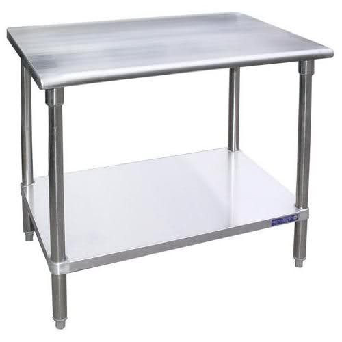72" X 30" STAINLESS STEEL WORK TABLE W/ GALVANIZED Restaurant Equipment