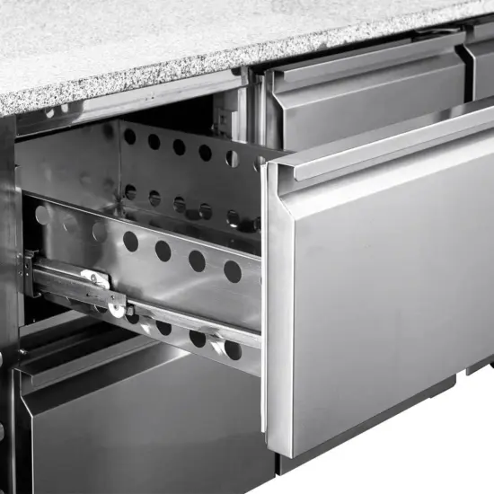 Thumbnail: 60" Refrigerated Pizza Prep Dough Retarder with Marble Top, Two Drawers and Ref