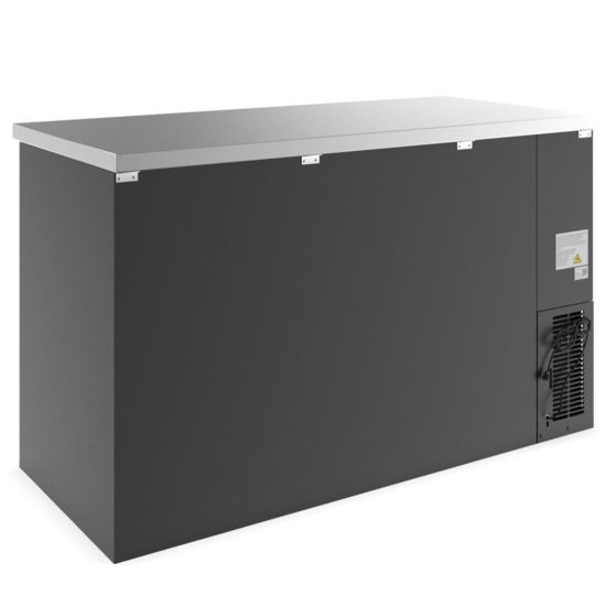 Thumbnail: 60" Black Solid Door Back Bar Refrigerator